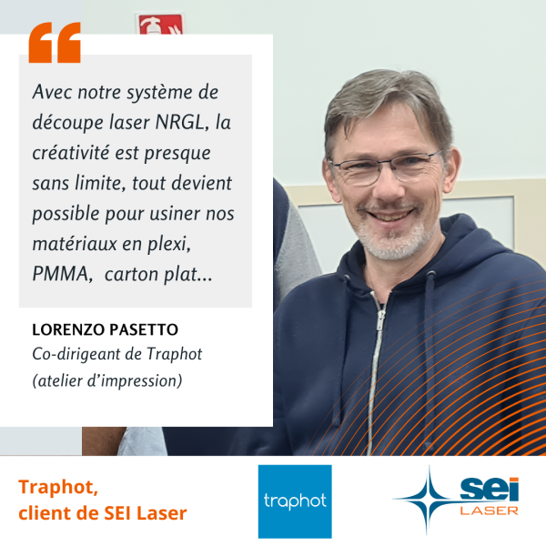 Arts graphiques : chez Traphot, la découpe laser SEI Laser NRGL 1612 au service du haut de gamme