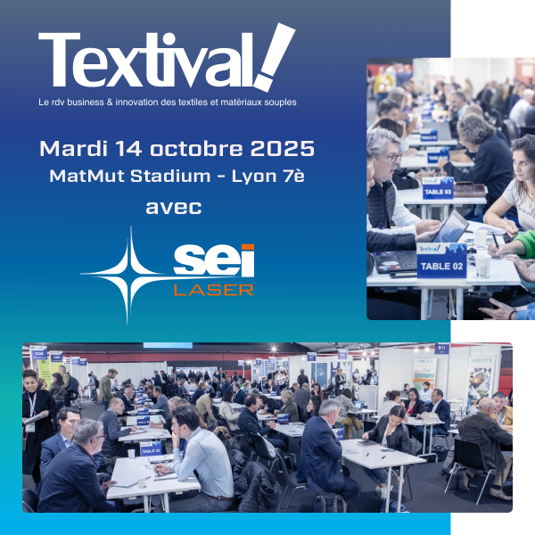 Découpe laser du textile : rencontrez SEI Laser à Textival 2025 (Lyon)