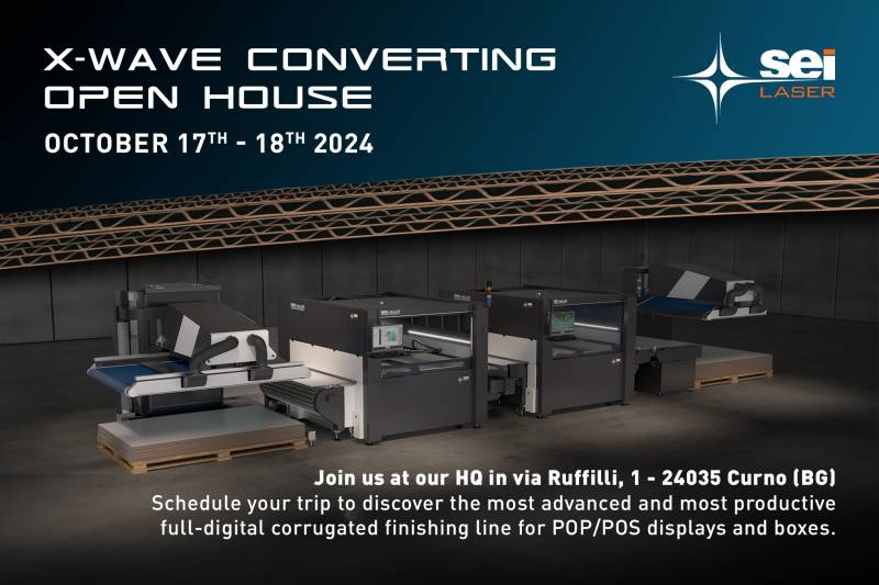 Journées Open House SEI Laser (17 et 18 octobre 2024) :  avec X-Wave Converting, vivez la révolution de la découpe du  carton ondulé